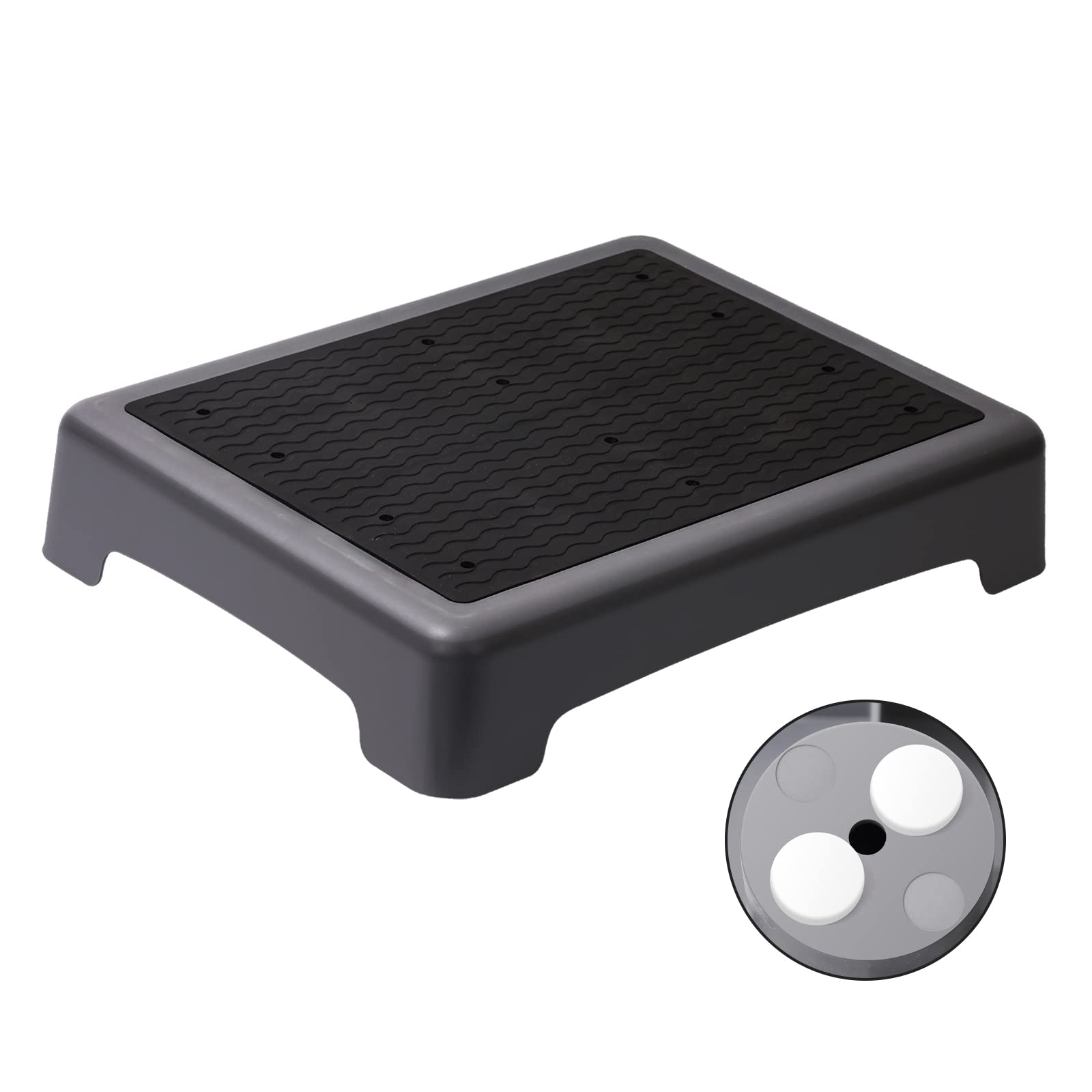 Photo 1 of Fotree One Step Stool, Non-Slip Mobility Step Platform for Senior ? Adults, Safety Step Platform for Stair, Car, Bed, Chair, Shower, Bathtub, Outdoor, 3.5 Inch High Rise Stairs 440 Lbs Capacity