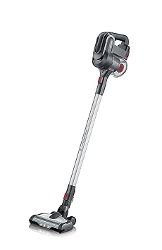 Severin HV 7165 Beutelloser Hand- und Stielsauger mit Elektrobürste und Digitalmotor (22,2V Lithium-Ionen Akku, S´POWER topsp