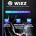 [LIFE-TIME Warranty] Bluetooth Headphones, WIEZ IPX7 Structural Waterproof Wireless Sport Headphones w/ Mic HD Stereo Earbuds & Adjustable Earhooks 8 Hour Battery Noise Cancelling Headphones