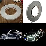 AUDEW 45m x 10mm Car Reflective Body Rim Stripe Sticker DIY Tape Self-Adhesive 150feet