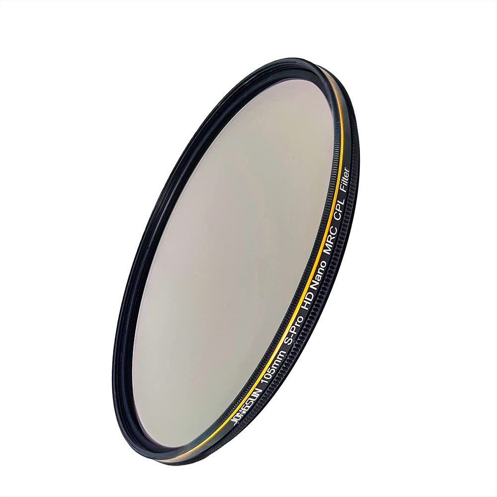 JONGSUN Polarising Filter 105 mm, Circular Polarising Filter, S-Pro HD Nano MRC16, Multilayer Coating, Optical Glass, CPL Filter