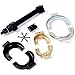 Goplus Macpherson Strut Spring Compressor, Universal Interchangable Fork Coil Extractor Tool Set w/Case