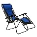 PV Padded Zero Gravity Lounge Chair Patio Adjustable Reclining with Cup Holder for Outdoor Yard Porch Navy Blue