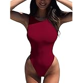 LCNBA Women's Sexy High Neck Sleeveless Bodysuit Basic Top Bodysuit Jumpsuit