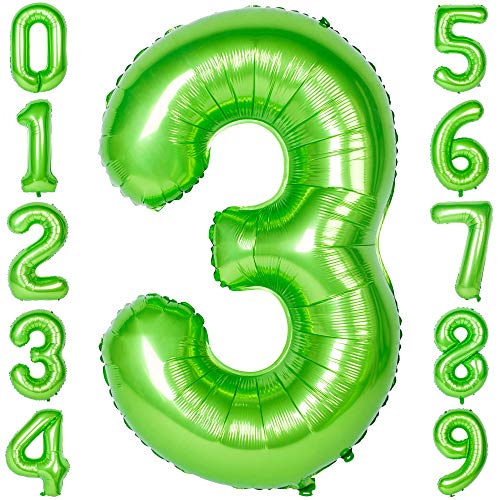 Large Pink Number 3 Foil Balloon, 40 Inch Helium Air Mylar Balloon For Birthday Party Anniversary Wedding Decorations