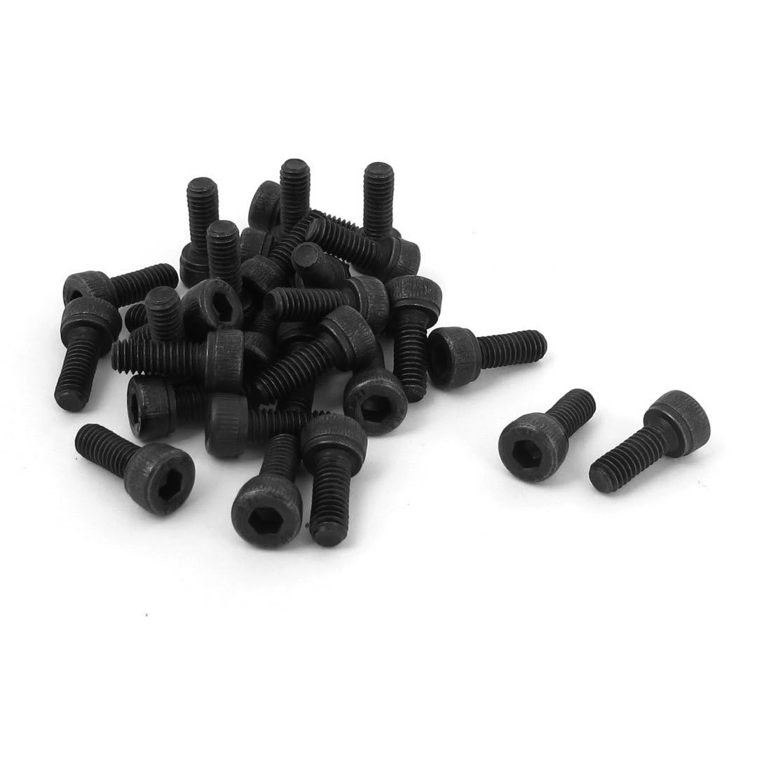 TOP-VIGOR 30Pcs Hexagon Socket Head Cap Screws, M4 x 10mm 12.9 Alloy Steel Replacement Machine Fastener Screws, Fully Thread for Bicycle Motorcycle Repair, Professionals Landlords Repairmen, Black — image 1