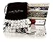 TamLyn Concepts Howlite Prayer Beads - Japa Mala Beads Necklace for Meditation and Mantras - Yin and Yang Onyx Wrap Bracelet - Includes Bonus Remote Reiki Healing Attunement