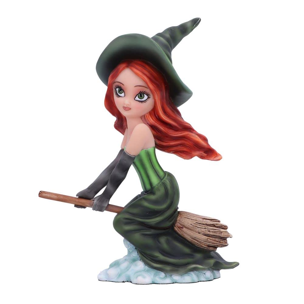 Nemesis Now Willow Witch Figurine 16cm, Resin, Green, Willow Figurine, Cute Witch, Perfect for Witchcraft Lovers, Cast in the Finest Resin, Expertly Hand-Painted