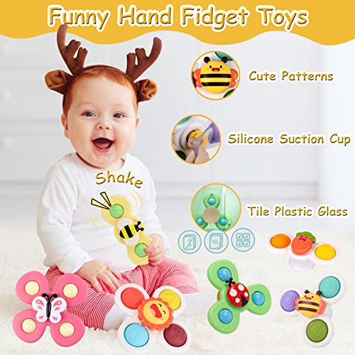 Suction Cup Spinner Toys For BabyFidget Toys For 1 2 3 4 Year Old Boys