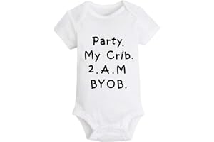 SUBTYE Funny Baby Bodysuit Cute Infant Boy Girl Clothes Super Soft Cotton Suit Humor Comfy One-Piece Gifts Newborn Essentials