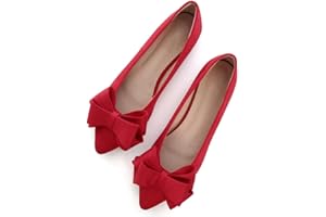TN TANGNEST Women Fashion Bowknot Flats Comfort Pointed Toe Dress Shoes