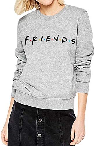 Dizoo Fisy Womens Teen Girls Friends Hoodies Fall Winter Crewneck Sweatshirts Fleece Pullover Tops