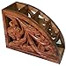 ITOS365 Wooden Floral Carved Remote Control Rack Stand Holder Storage Organizer Home Office Decor