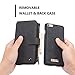 iPhone 6S Plus Magnetic DetachableCase, XRPow Premium Back Cover Slim Leather Folio Wallet Holder Case for Apple iPhone 6 Plus /6s Plus 5.5inch BLACK