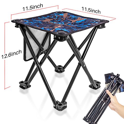 Small Folding Stool Portable, Mini Step Slacker Stool Camping Folding Chairs Outdoor, Collapsible Camp Foot Rest Stool,Perfect for Fishing Traveling Hiking Beach Garden BBQ Lightwight Waterproof Stool