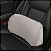 Zpana Car Lumbar Support Pillow, Memory Foam Vehicle Seat Lower Back Support Cushion for Back Pain Relief & Sciatica, Comfortable Auto Driver Seat Pad, Universal for Vehicles (Light Gray)