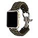 Baokai Band Compatible with Apple Watch 42mm, Nylon Rope Paracord Watch Band with Outdoor Survival Stainless Steel Shackle Replacement for Apple Watch Series 3 Series 2 Series 1 Sport and Edition