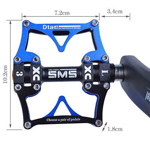 TRADE® ThinkTop MTB/BMX Road Mointain Bike Pedals Bicycle Platform 3 Sealed Bearing Pedals Axle 9/16 Inch