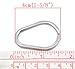 Valyria Stainless Steel Oval Split Rings Keyrings Keychains Keys Holder 4cm x 2.8cm(1 5/8