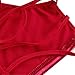 KENROLL Women's Sexy Lingerie Babydoll Patent Leather Sleeveless Bodysuit Party Nightclub Dresses (One Size, 0867-Red)