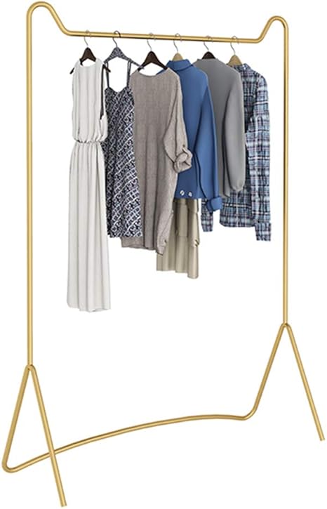 Amazon Haiyu ハンガーラック 床置きハンガーラック モダンなベッドルームコートハンガー 猫耳型吊り下げ棒付き 金属ハンガーパイプ 幅80 100 1 Cm 多機能室内物干し スタンド 洋服掛け スタンド組立簡単 Color ゴールド Size 100cm ハンガーラック オンライン通販