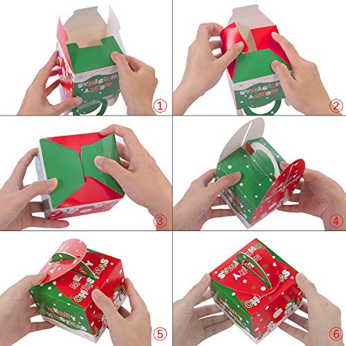 Gospire 24 Pieces Boxes Candy Boxes Party Favor Christmas Eve Box Xmas Party Bags Gift 3 Cute Styles