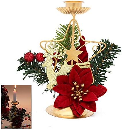 Stella Di Natale Decorazione.Bibivisa Portacandela Natalizia In Metallo Con Stella Di Natale Decorazione Per La Casa Colore Oro Metallo Supporto A Stella Dorata Amazon It Casa E Cucina