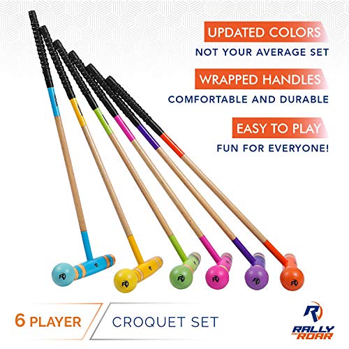 Rally and Roar Deluxe Croquet Game Set w/Carry Bag 6 Players 35