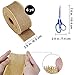 Supla 6 Rolls Assorted Fall Plaid Wired Ribbons and Jute Mesh Burlap Wired Ribbons Decorative Wired Ribbons 2.5