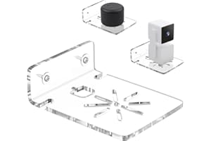 CAGUAN 2Pack Acrylic Wall Mount Bracket (Upgrade Version) for Wyze Cam Pan V3, Wyze Cam Pan V2, Adhesive Small Wall Shelf for Security Cameras, Speakers, Baby Monitors with Universal 1/4 Threaded Hole