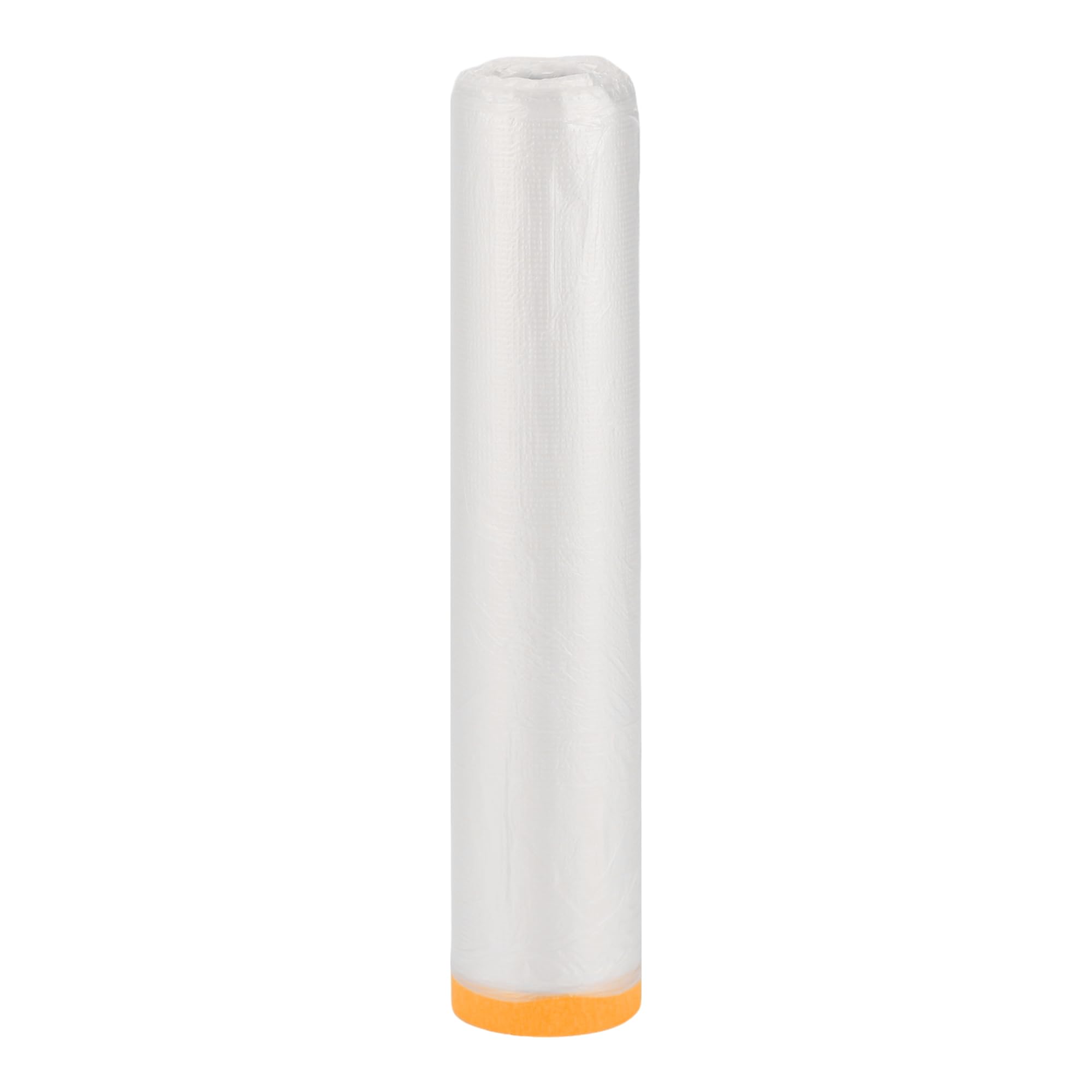 Partuto 1 Pcs Universal Pre-Taped Masking Film Plastic Cover PE Film Paper White Orange 240x2000cm / 65.62ftx94.49
