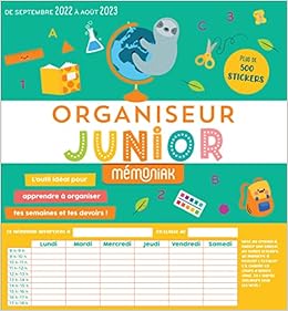 Calendrier Avent 2023 Enfant Amazon.fr - Organiseur Junior Mémoniak, Calendrier Mensuel Scolaire Pour  Enfants Sept. 2022-Août 2023 - Editions 365 - Livres