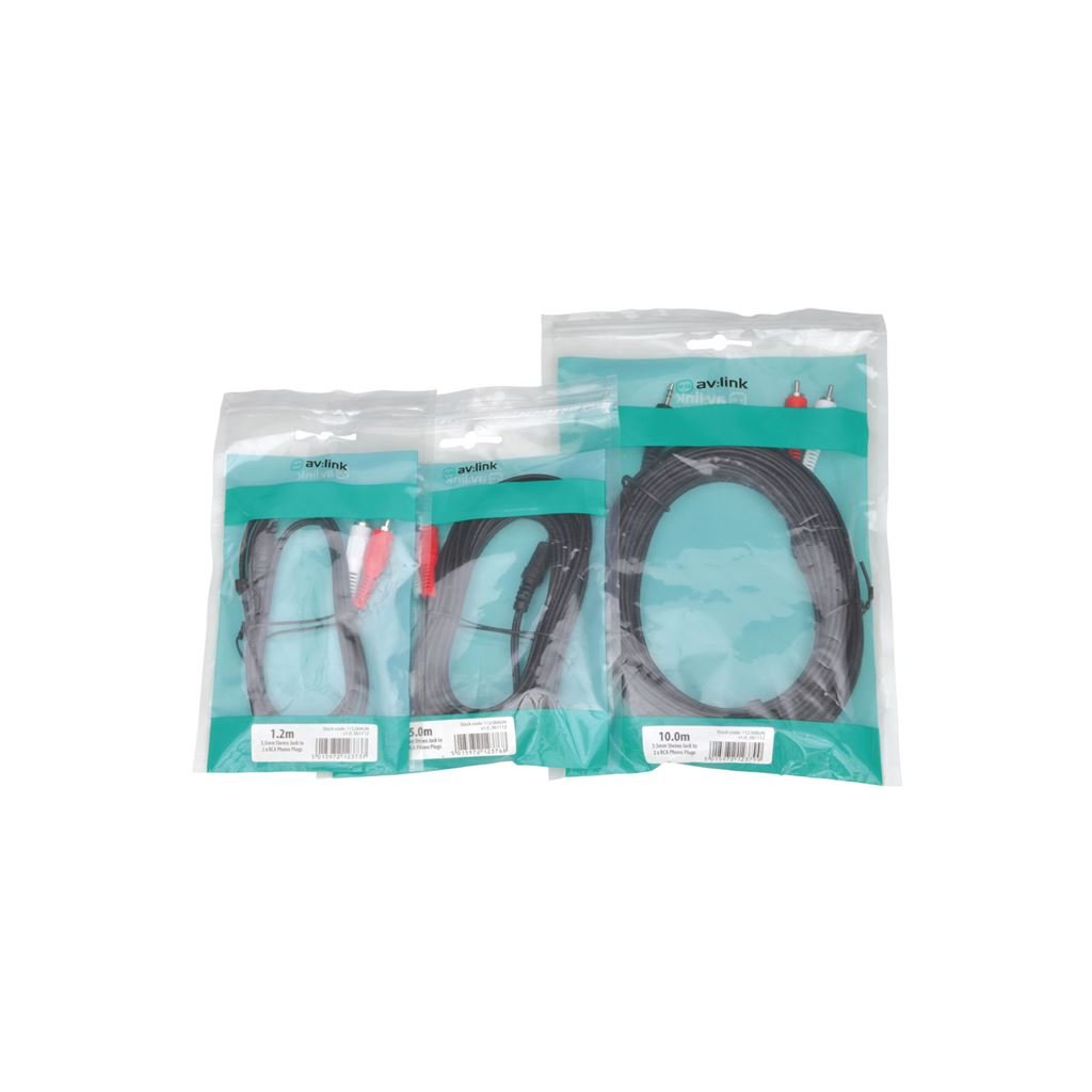 3.5mm Jack to Phono x 2 Lead 1.2m