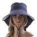 Ls Lady Womens Summer Flap Cover Cap Cotton Anti-UV UPF 50+ Sun Shade Hat with Bow. Adjustable Hat (One Size,0 Blue)