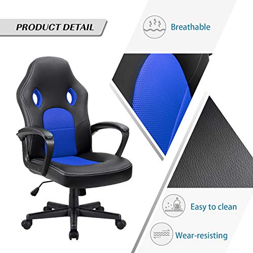 image for Furmax Office Chair Desk Leather Gaming Chair, High Back Ergonomic Adj