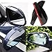 FEBRYTOLD 2 Pcs Smoked Black Mirror Rain Visor Smoke Guard, Rear View Side Mirror Rain Eyebrow, Carbon Fiber Rear View Mirror Visor Guard for Most Car, Truck and SUV