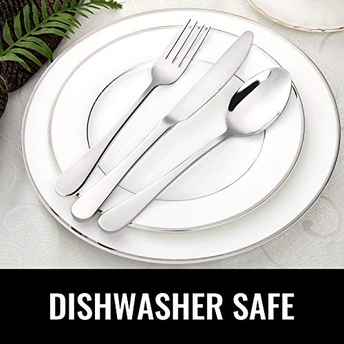 image for Hiware 40-Piece Silverware Set with Organizer Tray for 8, Stainless St