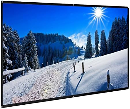 100 inch Projection Screen 16:9 HD Portable Projection Display Movie Screen DJ Screen Foldable Anti-crease Portable Projector Movies Screen for Home Theater, Outdoor Camping Theater