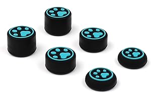 HATIST 6 Pcs Cute Thumb Grip Button Cap Compatible with Playstation 5 (PS5), Playstation 4 (PS4), Xbox One, Xbox Series X/S, Nintendo Switch Pro Controller Joystick Grips Accessories