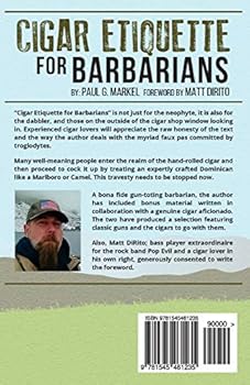 Cigar Etiquette For Barbarians By Dirito Matt Markel Paul G Amazon Ae