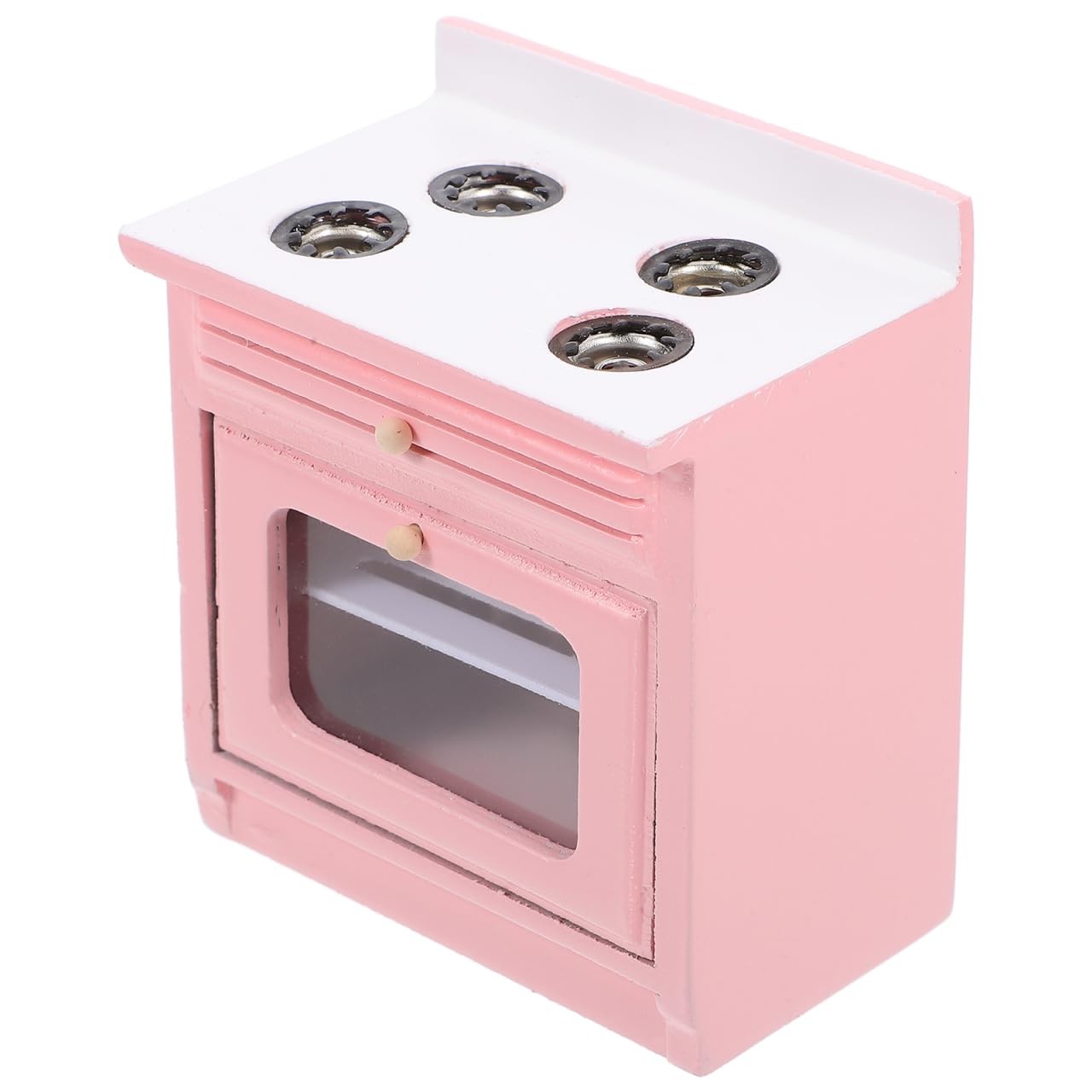 Vaguelly Mini Kitchen Model Dollhouse Stove Decoration Realistic Miniature Cooking Bench for Mini House Safe Material