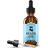 Striking Viking Beard Oil for Men - Naturally Derived Conditioner with Almond, Tea Tree, Argan & Jojoba Oil for Beard Growth, Softening & Moisturizing (2 Fl Oz (Pack of 1), Blue Ocean)