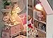 Dollhouse Miniature DIY Wood Kit Dolls House Room with Cover and LED Toy Christmas Gift Birthday Gift Perfect Little World