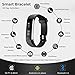 Fitness Tracker, Coffea C2 Activity Wristband : Bluetooth Wireless Smart Bracelet, Waterproof Pedometer Activity Tracker Watch with Replacement Band for IOS & Android Smartphone (Blue+Black strap)