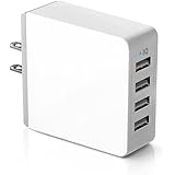 Anker 36W 4-Port USB Wall Charger Travel Adapter with PowerIQ Technology for iPhone, iPad, Samsung Galaxy, Nexus, HTC, Motorola, LG and More (White)
