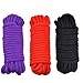 MASY 10m 32 Feet Long Rope Natural Soft Cotton Ropes Durable Strap 7mm Thickness,Purple