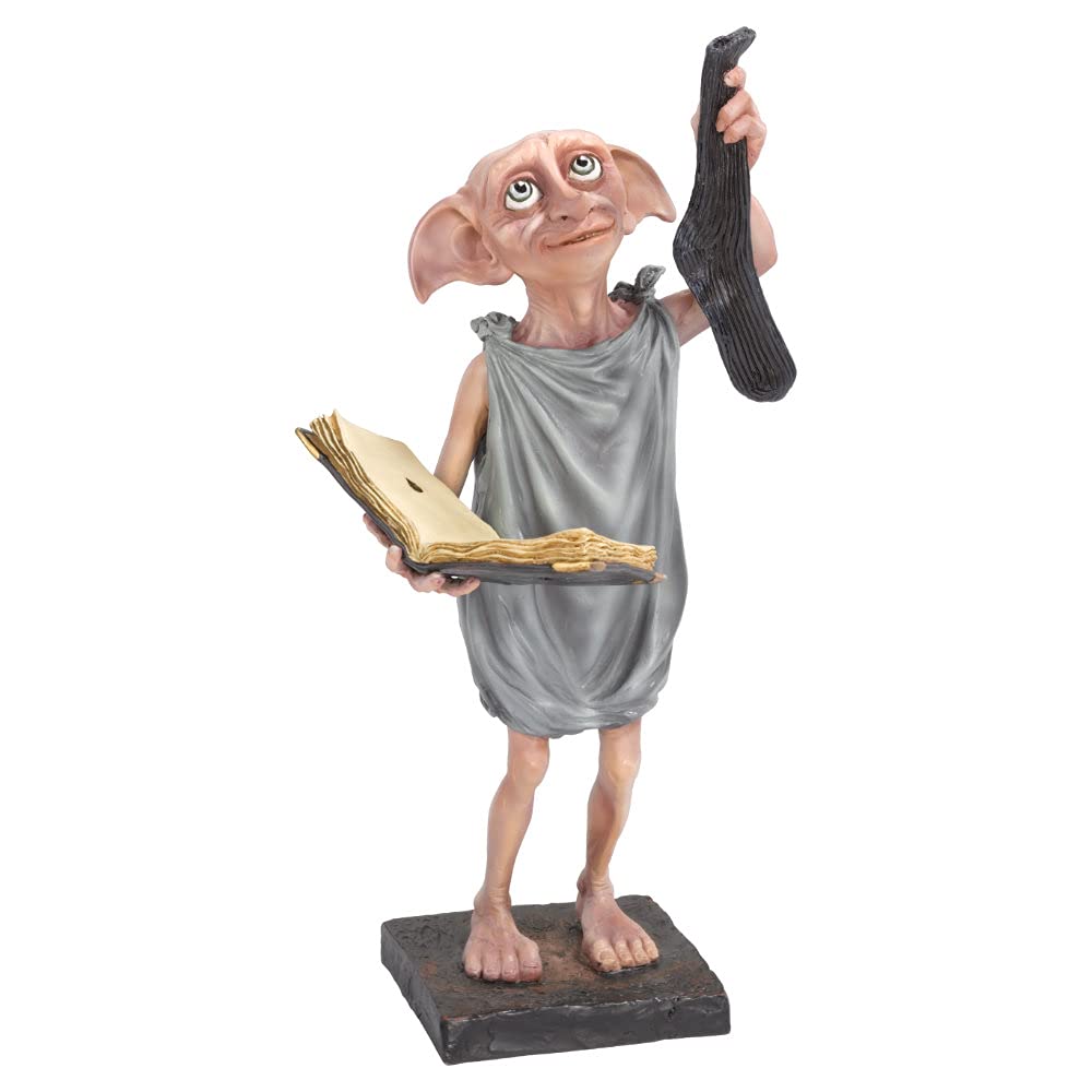 The Noble Collection Harry Potter Dobby Sculpture - 9in (23cm) Hand Painted Resin House Elf Statue - Officially Licensed Film Set Movie Props Gifts