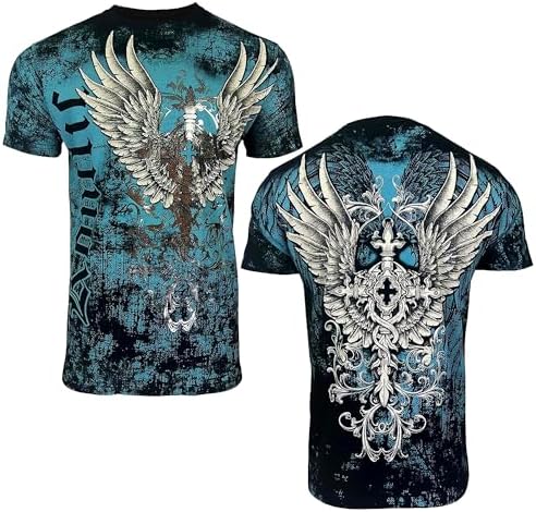 新品★Arche ★sublimated Amazon.com: Archaic by Affliction Men's T-Shirt Spike Wings White