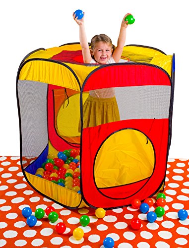 Durable Exciting Hexagon Ball Pit Play Tent with Convenient Zippered Compact Storage Case / Indoor or Outdoor Use (Balls Sold Separately)