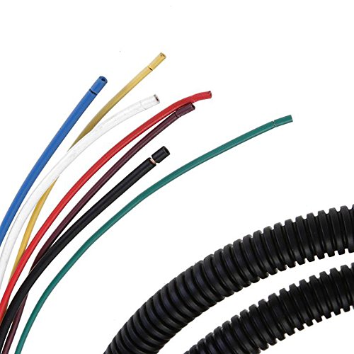 NEW SUN Heavy Duty 7 Way Plug Cord Inline RV Style Blade Trailer End Connector with Molded Cable - 8.2FT Long